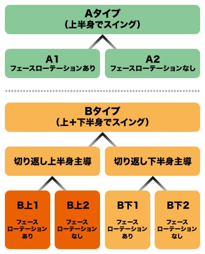 ゴルフスイング分類 B上1 or B上2 画像1
