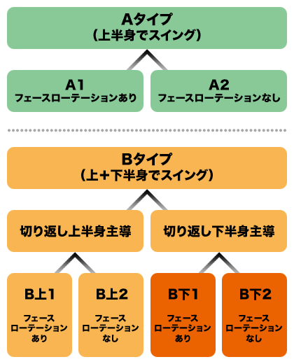 ゴルフスイング分類 B下1 or B下2 画像1